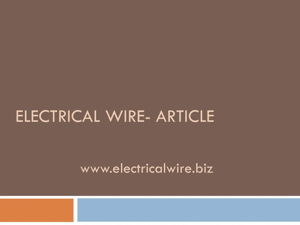 electrical wire article