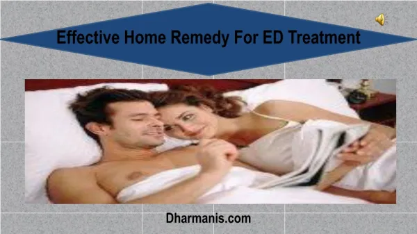 Effective Home Remedy For ED Treatment