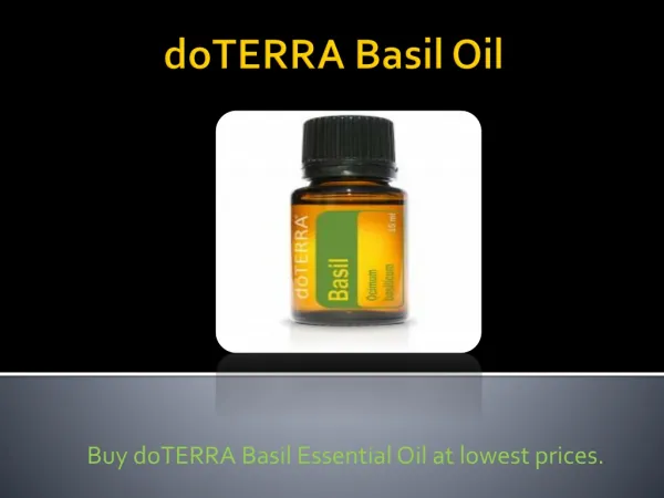 doTERRA Basil Essential Oil