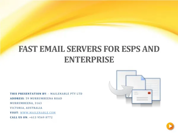 Fast Email Servers for ESPs and Enterprise