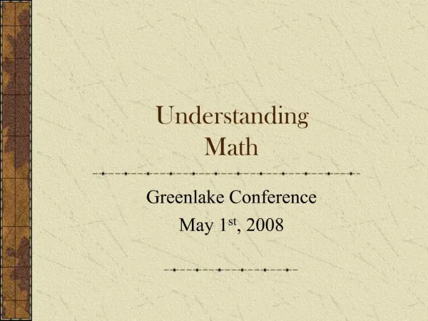 Understanding Math
