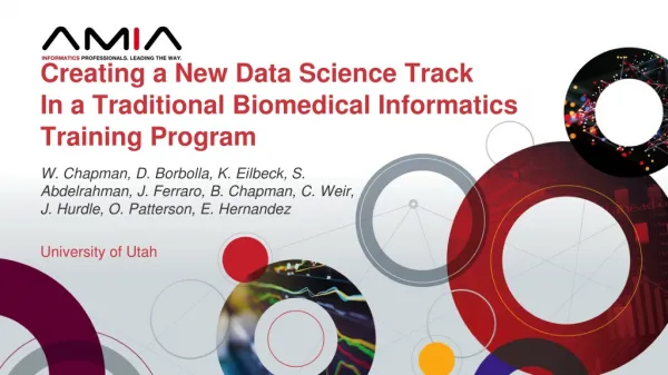 Creating a New Data Science Track In a Traditional Biomedical Informatics Training Program