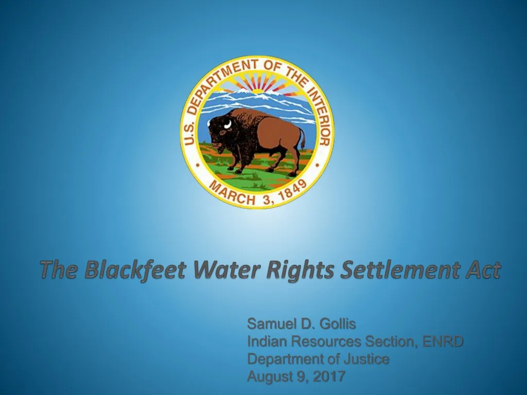 the blackfeet water rights settlement act