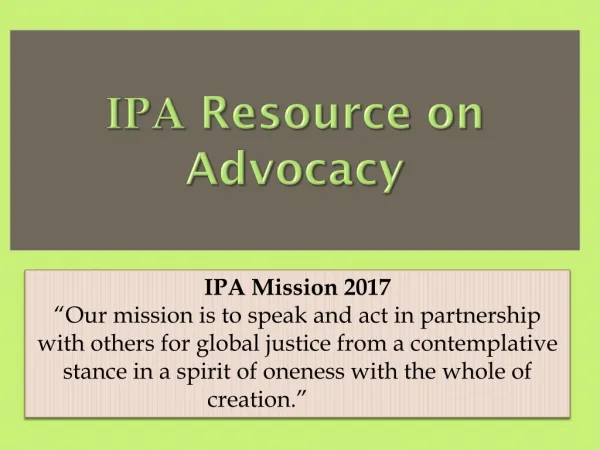 IPA Mission 2017