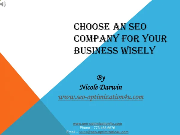 CHOOSE AN SEO COMPANY FOR YOUR BUSINESS WISELY
