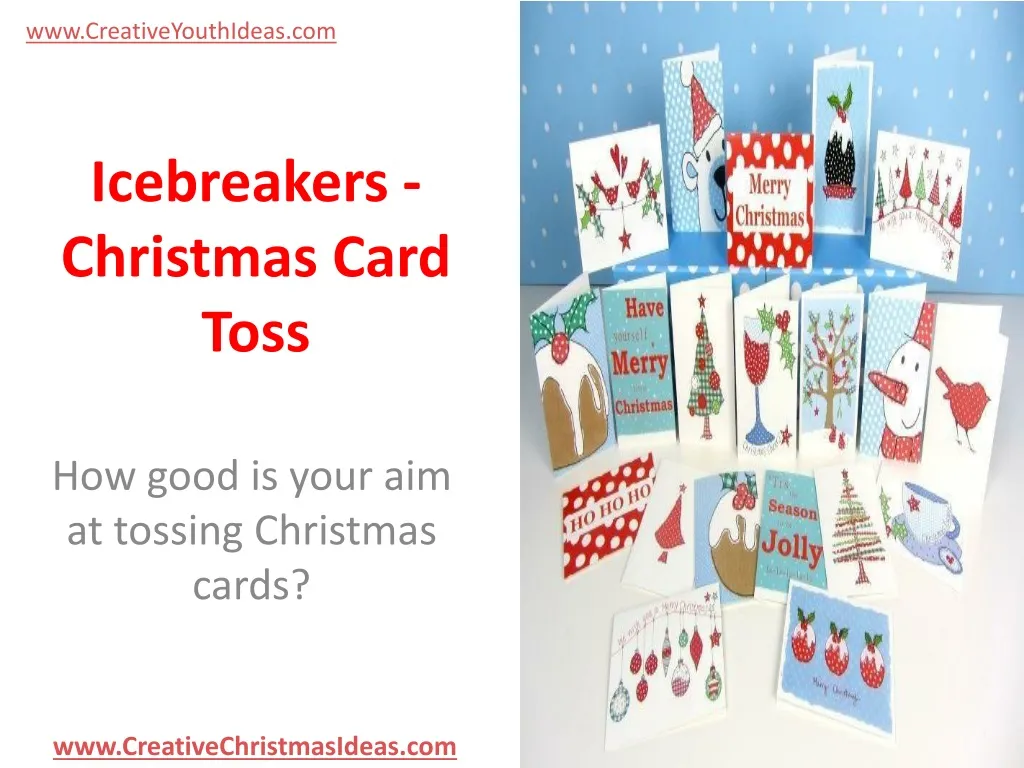 icebreakers christmas card toss