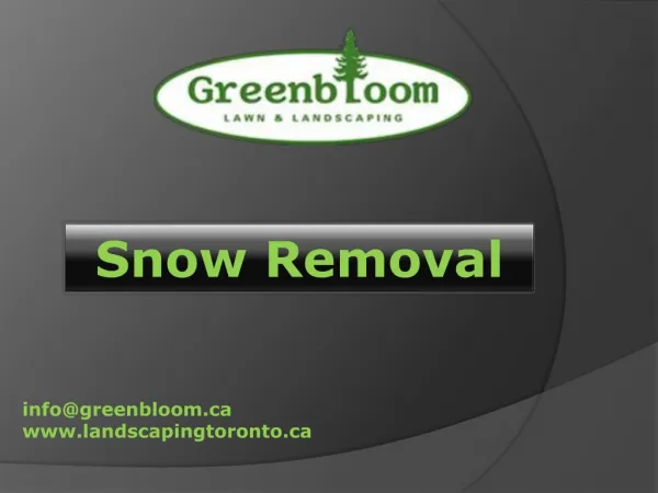 Landscaping Toronto - Snow Removal