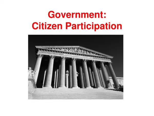 Government: Citizen Participation