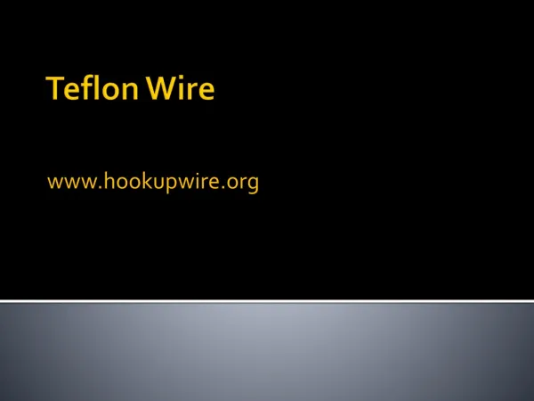 Hook Up Wire