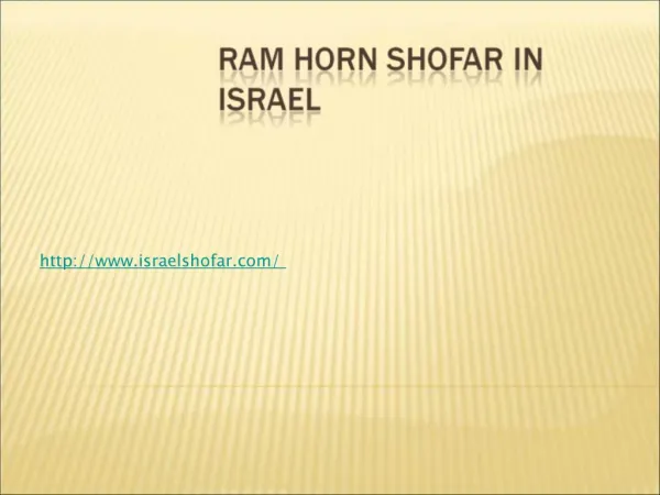Ram Horn Shofar in Israel
