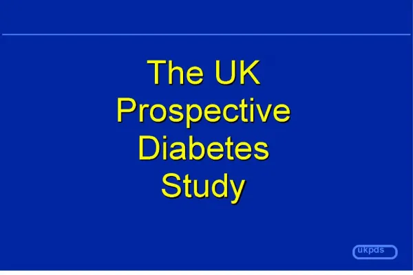 the uk prospective diabetes study