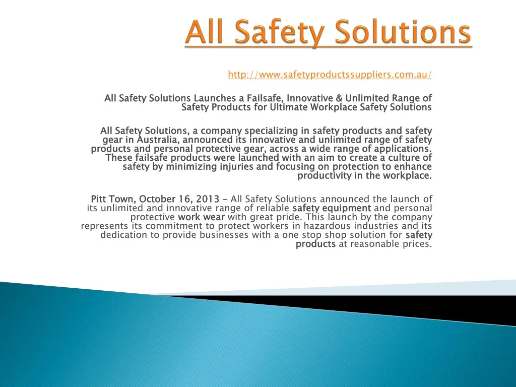 all safety solutions