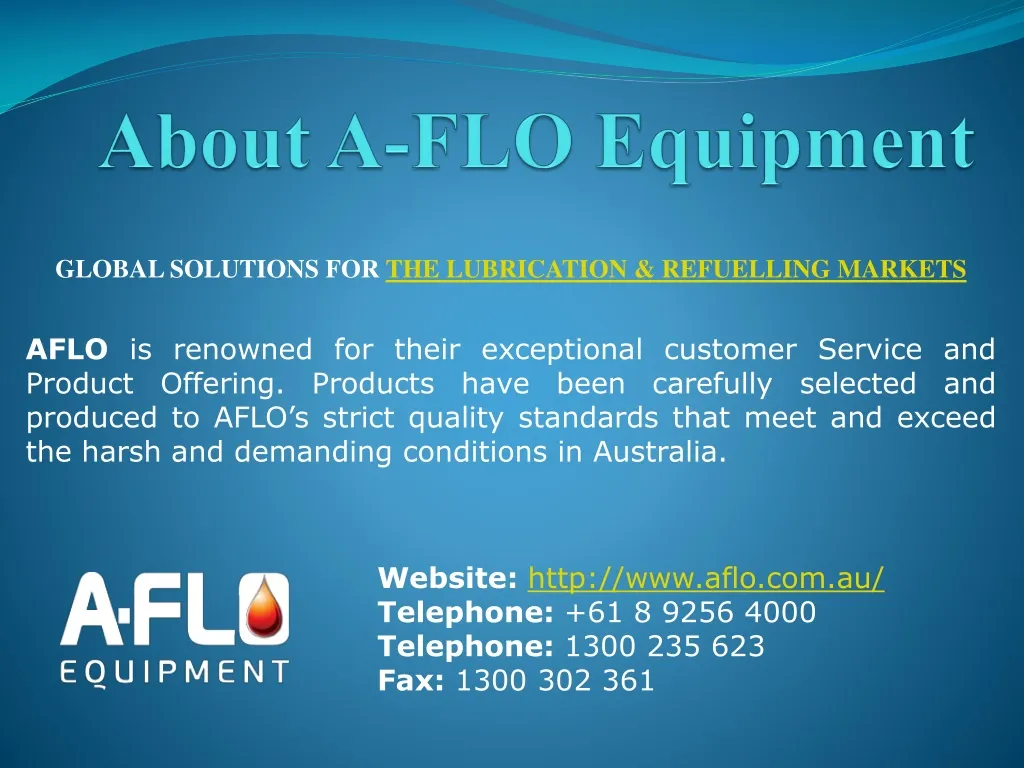 about a flo equipment