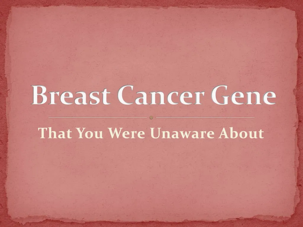 breast cancer gene