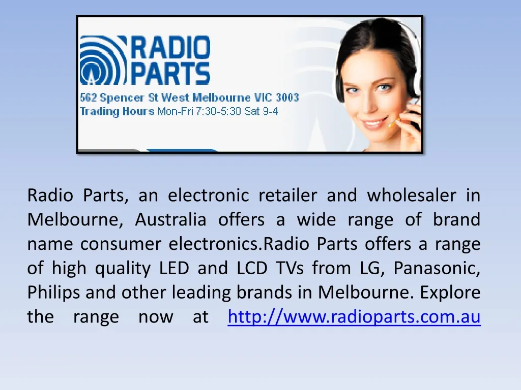 radio parts an electronic retailer and wholesaler
