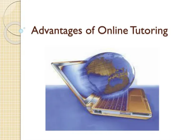 Advantages of Online Tutoring