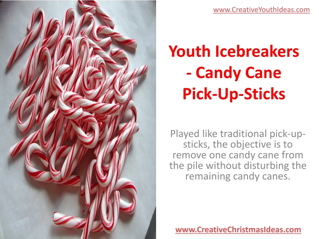 youth icebreakers candy cane pick up sticks