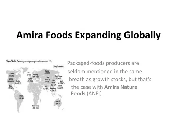 Amira Foods Expanding Globally
