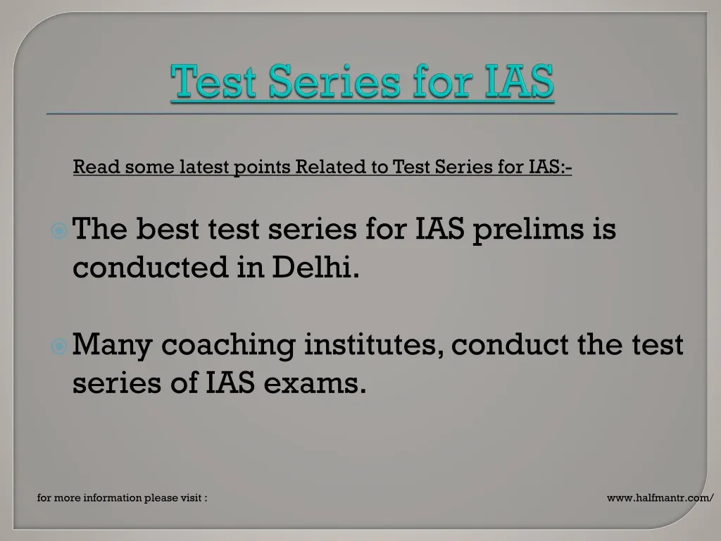 test series for ias