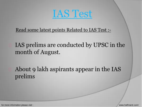 We provide best test series for IAS test