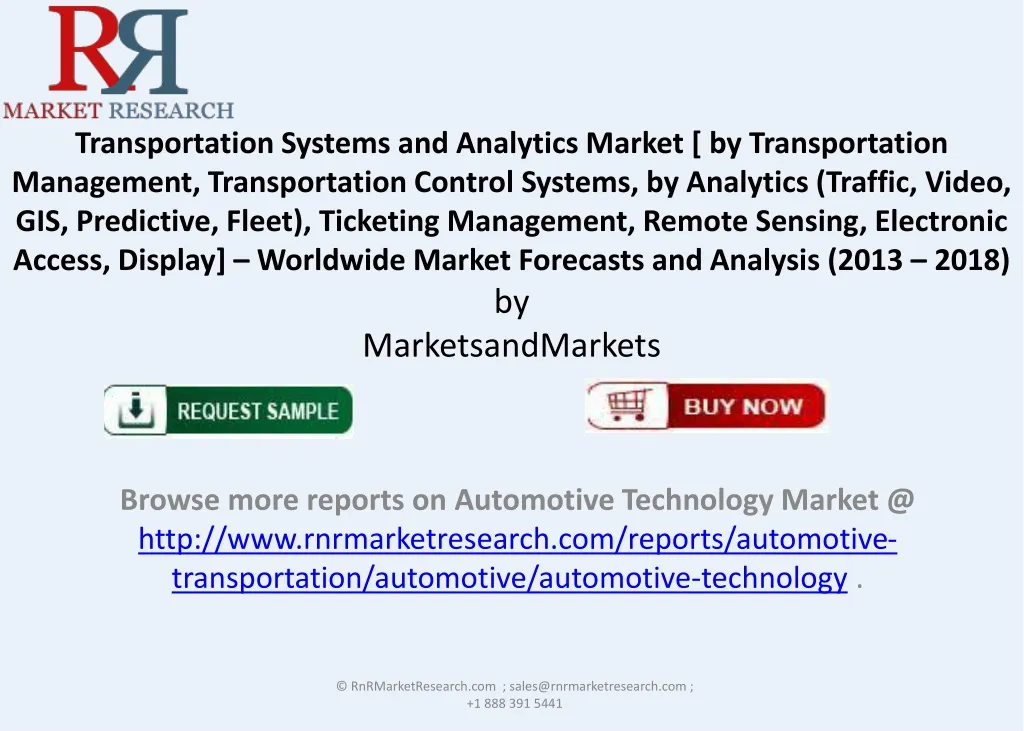 transportation systems and analytics market