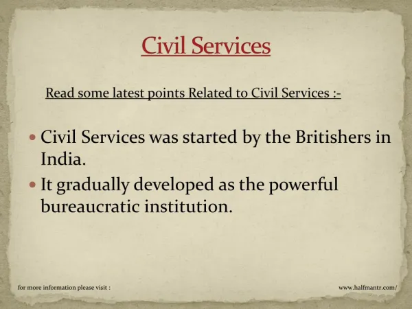 Get complete information about civil services