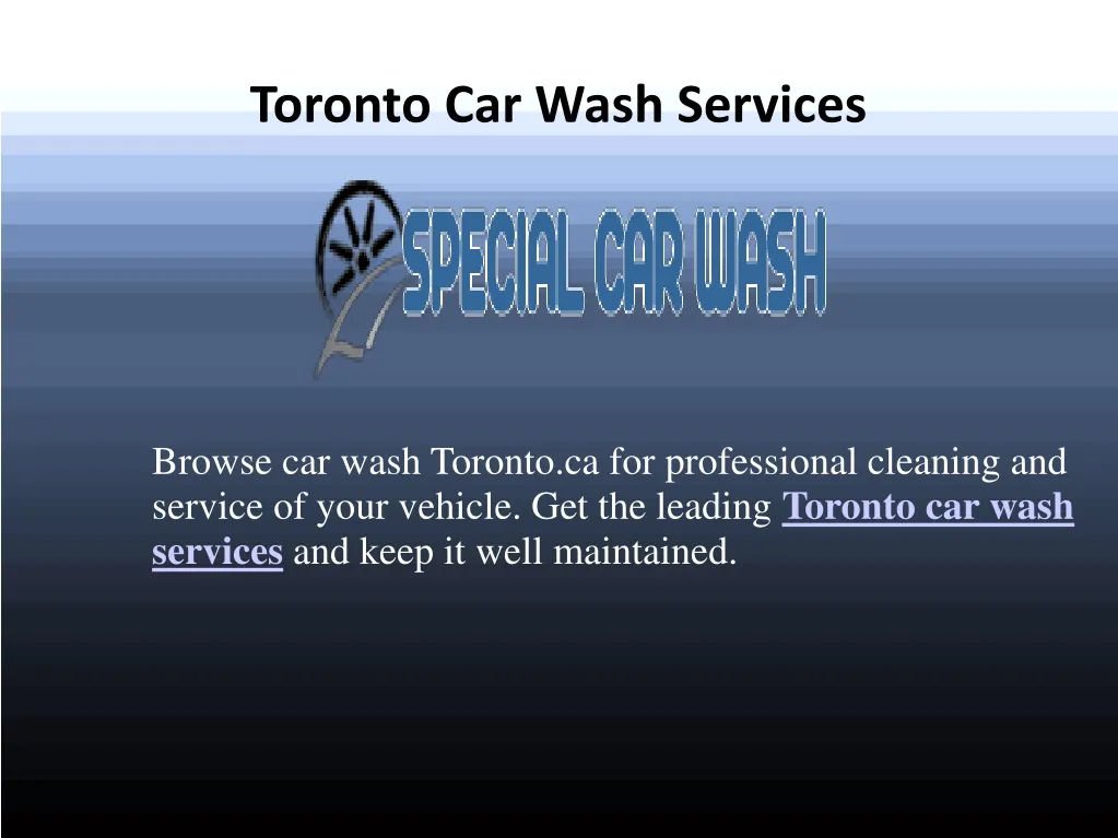 toronto car wash services