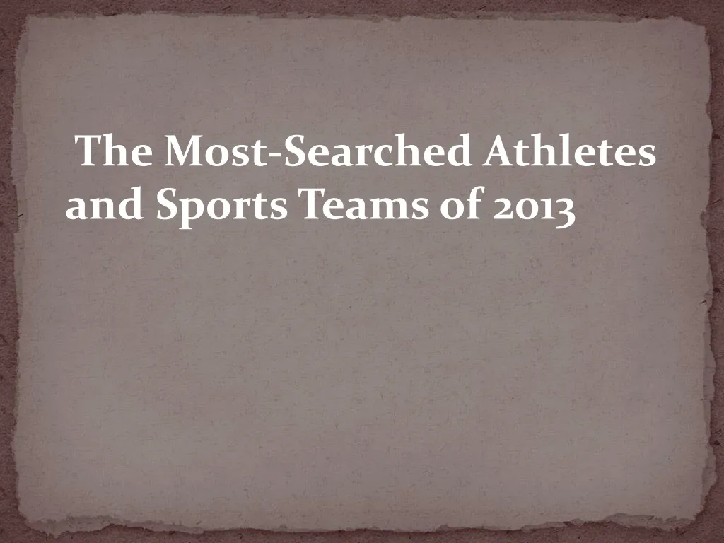 the most searched athletes and sports teams