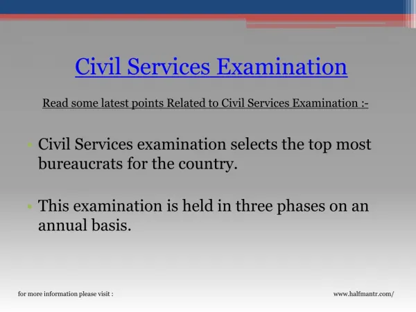 The best website for civil services examination