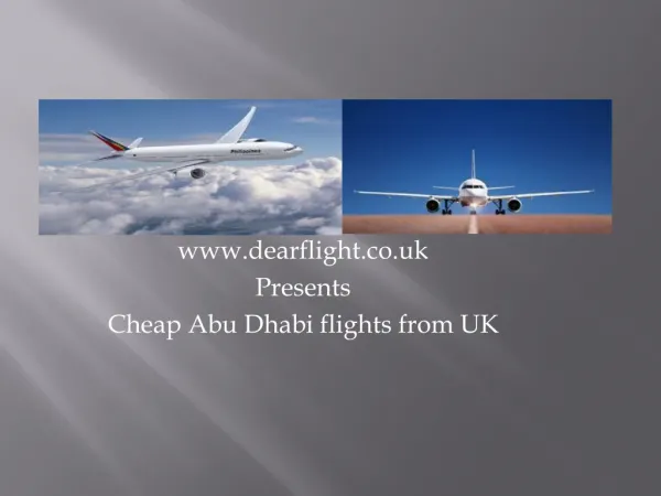 Abu Dhabi flights information