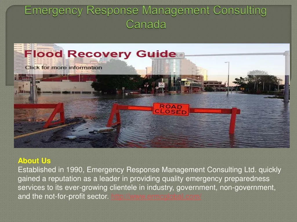 emergency response management consulting canada