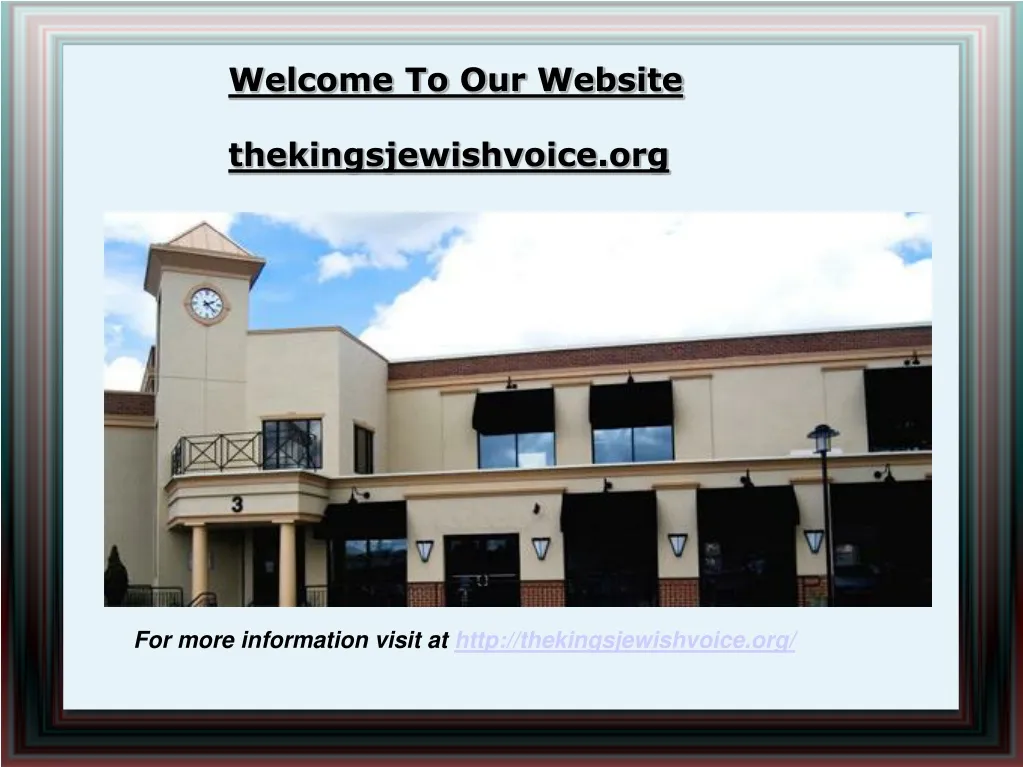 welcome to our website thekingsjewishvoice org