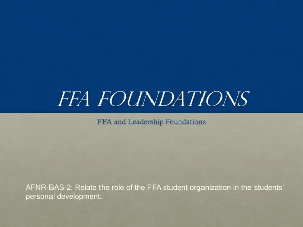 FFA Foundations