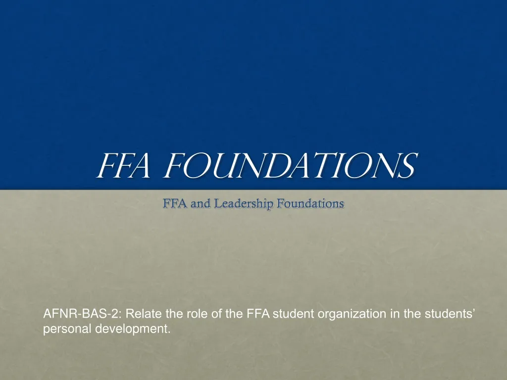 ffa foundations