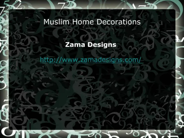 Muslim Home Decorations