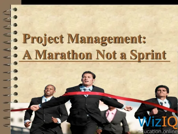 Project management- A Marathon not a Sprint