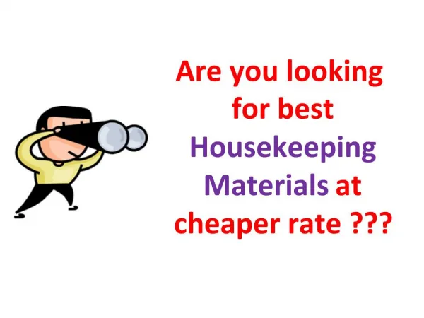 Are you looking for best housekeeping materials