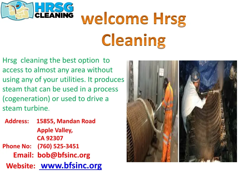 welcome hrsg cleaning