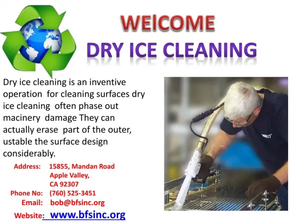 Dry Ice cleaning