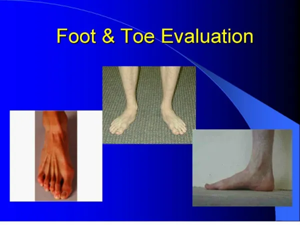 foot toe evaluation