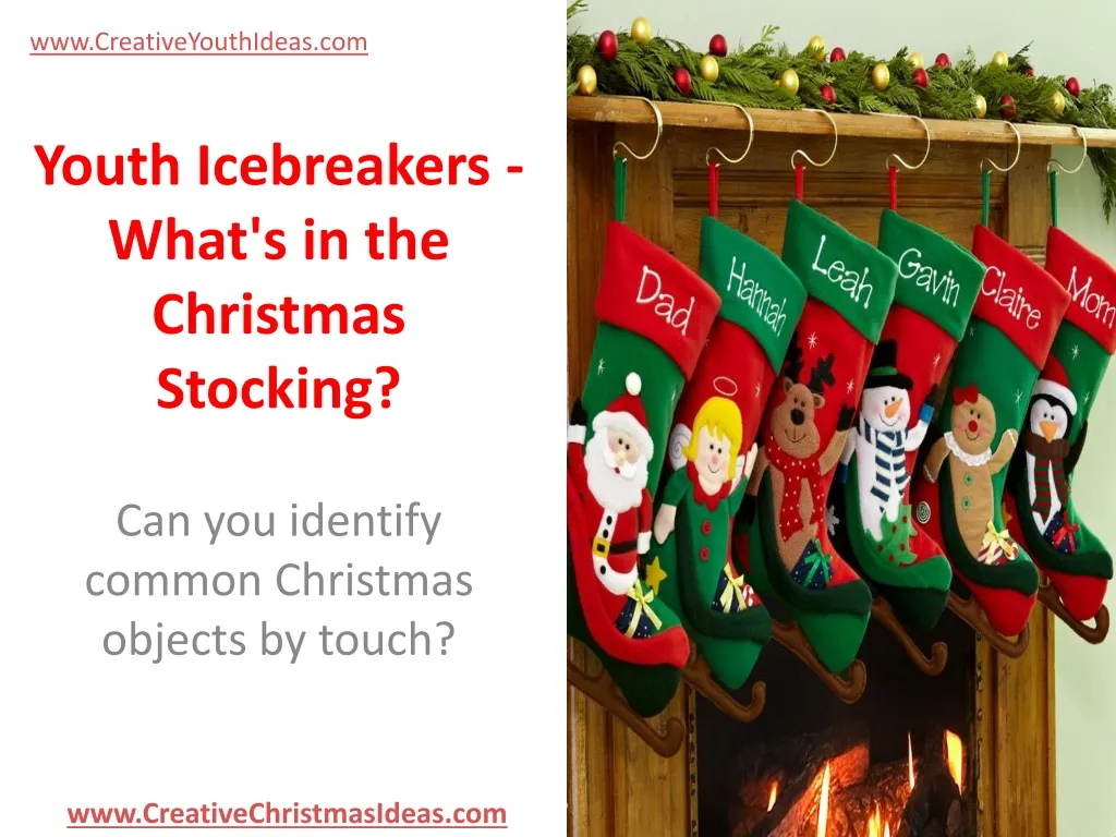 youth icebreakers what s in the christmas stocking