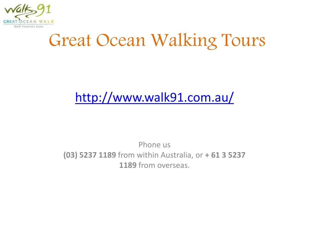 great ocean walking tours