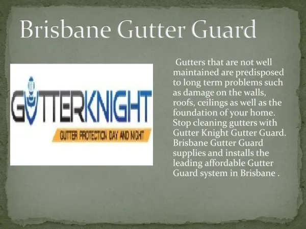 Gutter Guard Brisbane