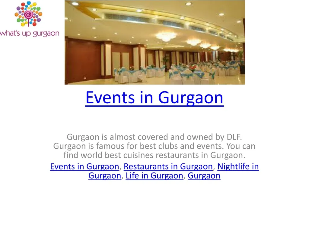 events in gurgaon