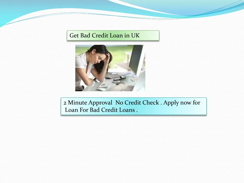 get bad credit loan in uk