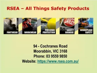 RSEA - All Things Safety Products in Australia - slide 1