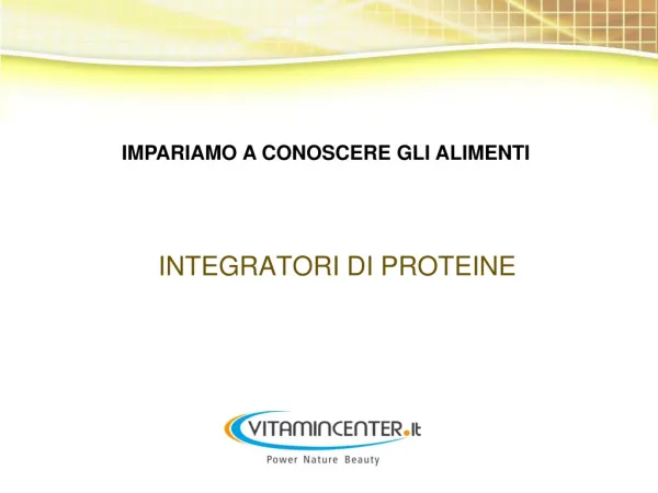 Integratori di Proteine