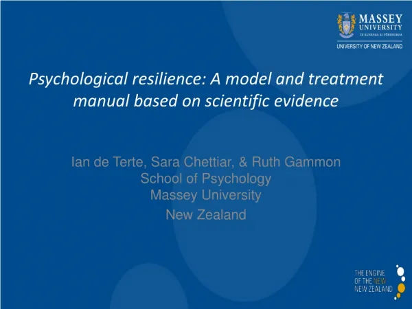 Psychological resilience: A model and treatment manual based on scientific evidence