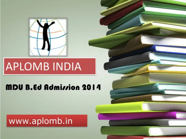 MDU B.Ed Admission 2014_ aplomb.in