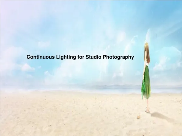 Continuous Lighting for Studio Photography